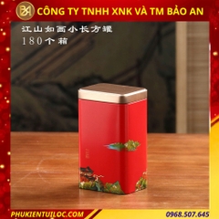 Hộp đựng trà chất liệu thiếc đa dạng màu sắc Giang Sơn Như Họa