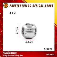 Bóng Lọc Trà inox mạ bạc cao cấp có dây treo tiện lợi- 4.4.3 cm (A0681)