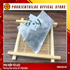 Combo 100 Túi lọc trà, thảo dược sợi ngô tam giác dây nhúng, hàn nhiệt- nhiều kích thước