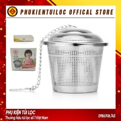 Lọc trà inox cao cấp 304 hình trụ, có dây treo, không gỉ, nhiều kích thước