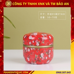 Lon trà hình cầu hoạ tiết đa dạng – Chuyên đựng trà, bột matcha, cacao