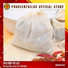 Combo 10 túi lọc trà, lọc gia vị bằng vải cotton 100% (8x10cm)