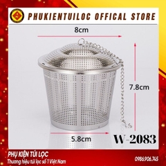 Lọc trà inox cao cấp 304 hình trụ, có dây treo, không gỉ, nhiều kích thước