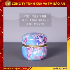 Lon trà hình cầu hoạ tiết đa dạng – Chuyên đựng trà, bột matcha, cacao