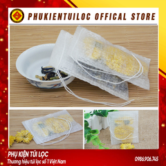 Combo 100 túi lọc trà sợi ngô có dây rút-nhiều kích thước
