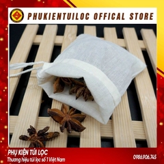 Combo 10 túi lọc trà, lọc gia vị bằng vải cotton 100% (8x10cm)