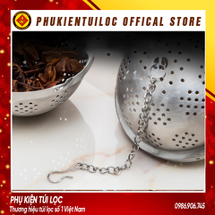 Lọc inox hình tròn cao cấp, có dây treo, nhiều kích thước, quả lọc- nhiều kích thước