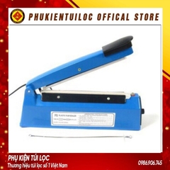 Máy hàn nhiệt miệng túi nilon túi zip dập tay PFS 200 để bảo quản thực phẩm, bọc sản phẩm bán hàng, cắt màng co