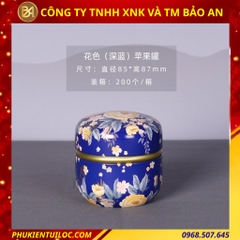 Lon trà hình cầu hoạ tiết đa dạng – Chuyên đựng trà, bột matcha, cacao