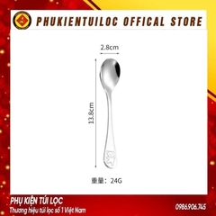 Thìa, dĩa, dao gấu trẻ em inox 410,430,304 mạ vàng thiết kế hiện đại sáng trọng độ dài 13-15-17cm