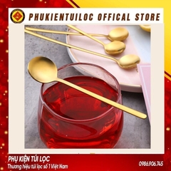 Thìa cafe, muỗng cafe, thìa dài uống trà inox 410, 304 cao cấp, hai màu vàng bạc sang trọng, tinh tế... -Phukientuiloc