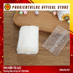 Set 100 túi đựng trà hoa, bánh ( chấm bi) nhiều kích thước