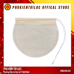 Combo 100 túi lọc giấy hình trống có dây rút lọc trà hoa, trà bột, cafe, bột thảo dược