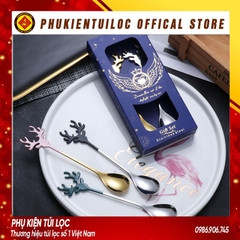 Hộp đựng thìa dĩa quà tặng màu xanh