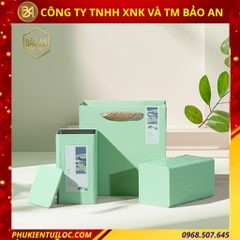Bộ sưu tập lon trà hoạ tiết vân lá cao cấp