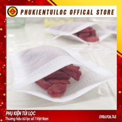 Combo 100 túi lọc trà, cafe,thảo dược có dây rút chất liệu vải không dệt- 9x10cm