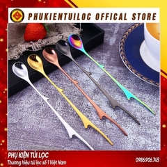 Thìa 3D inox 304 cao cấp thìa pha trà, cà phê, mật ong, tổ yến, quà tặng đẹp lung linh, lấp lánh- Phukientuiloc.com