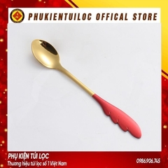 Thìa inox 304 pha trà dụng cụ pha cà phê muỗng cafe inox mạ vàng thiết kế hiện đại sáng trọng- Phukientuiloc.com