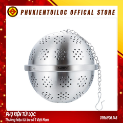 Lọc inox hình tròn cao cấp, có dây treo, nhiều kích thước, quả lọc- nhiều kích thước