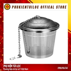 Lọc trà inox cao cấp 304 hình trụ, có dây treo, không gỉ, nhiều kích thước