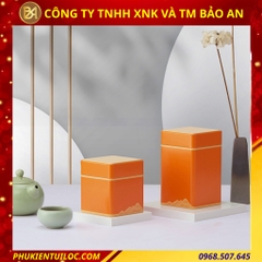 Mẫu hộp đựng trà hoạ tiết Núi Non đa dạng 3 màu sắc