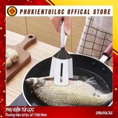 Kẹp inox 304 gắp nóng thức ăn bằng inox, chiên xẻng nướng, gắp đồ nóng như bít tết, cá rán, thịt nướng độ dày 0.8-1.3cm