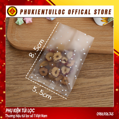 Set 100 túi đựng trà hoa, bánh ( chấm bi) nhiều kích thước