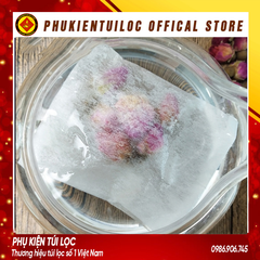 Combo 100 Túi lọc trà, cà phê bằng Giấy Gấp Miệng, nhiều kích thước- Phukientuiloc