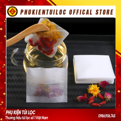 Combo 100 túi lọc sợi ngô NHẬP KHẨU gấp miệng nhiều kích thước