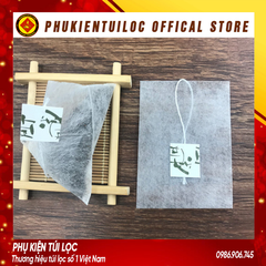 Combo 100 Túi lọc trà, thảo dược sợi ngô tam giác dây nhúng, hàn nhiệt- nhiều kích thước