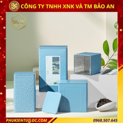 Bộ sưu tập lon trà hoạ tiết vân lá cao cấp