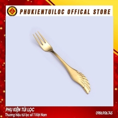 Thìa, dĩa cánh phượng inox 304 pha trà dụng cụ pha cà phê muỗng cafe inox 304 mạ vàng thiết kế hiện đại sáng trọng