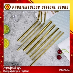ỐNG HÚT INOX Thép Không Gỉ 304 Cao Cấp Và Bàn Chải Cọ Rửa - Ống Hút Dài Đủ Size Cho Mọi Đồ Uống & Trà Sữa- Phukientuiloc