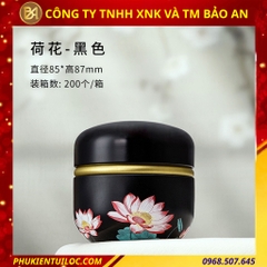 Lon trà hình cầu hoạ tiết đa dạng – Chuyên đựng trà, bột matcha, cacao