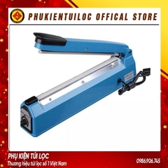 Máy hàn nhiệt miệng túi nilon túi zip dập tay PFS 200 để bảo quản thực phẩm, bọc sản phẩm bán hàng, cắt màng co