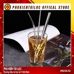 BỘ ỐNG HÚT INOX Thép Không Gỉ Cao Cấp Và Bàn Chải Cọ Rửa - Ống Hút Dài Đủ Size Cho Mọi Đồ Uống & Trà Sữa