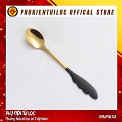 Thìa inox 304 pha trà dụng cụ pha cà phê muỗng cafe inox mạ vàng thiết kế hiện đại sáng trọng- Phukientuiloc.com