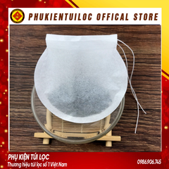 Combo 100 túi lọc giấy hình trống có dây rút lọc trà hoa, trà bột, cafe, bột thảo dược