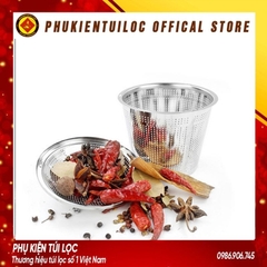 Lọc trà inox cao cấp 304 hình trụ, có dây treo, không gỉ, nhiều kích thước