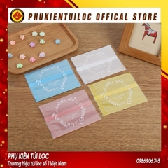 Set 100 Túi đựng bánh cookie/ bánh quy/ trà hoa( túi vòng hoa 4 màu )nhiều kích thước- Phukientuiloc.com