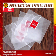 Combo 100 Túi lọc trà, thảo dược lưới tam giác gấp miện dây nhúng- nhiều kích thước
