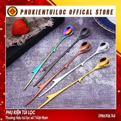 Thìa 3D inox 304 cao cấp thìa pha trà, cà phê, mật ong, tổ yến, quà tặng đẹp lung linh, lấp lánh- Phukientuiloc.com