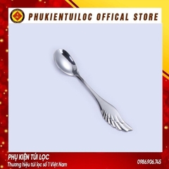 Thìa, dĩa cánh phượng inox 304 pha trà dụng cụ pha cà phê muỗng cafe inox 304 mạ vàng thiết kế hiện đại sáng trọng