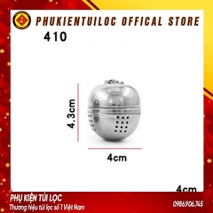 Bóng Lọc Trà inox mạ bạc cao cấp có dây treo tiện lợi- A0682-5.6x5.9cm