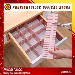 Thanh nhựa chia ngăn tủ có thể điều chỉnh kích thước 37*7cm, 47*7cm nhiều màu sắc