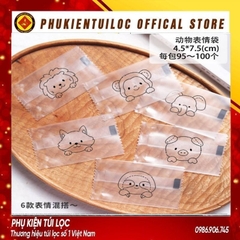 Combo 100 Túi đựng bánh quy nướng, bánh cookie nút nhỏ dễ thương túi trong suốt bông tuyết sắc nét- Phukientuiloc.com