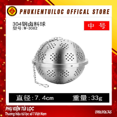 Lọc inox hình tròn cao cấp, có dây treo, nhiều kích thước, quả lọc- nhiều kích thước