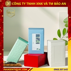 Bộ sưu tập lon trà hoạ tiết vân lá cao cấp