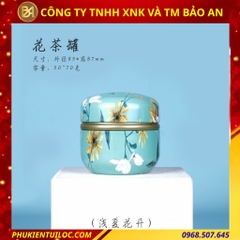 Lon trà hình cầu hoạ tiết đa dạng – Chuyên đựng trà, bột matcha, cacao