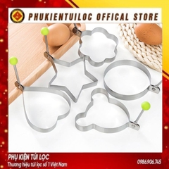 Khuôn Rán Trứng Ốp La, Bánh - Khay Chiên Tạo Nhiều Hình Cute Có Núm Cầm- Phukientuiloc.com